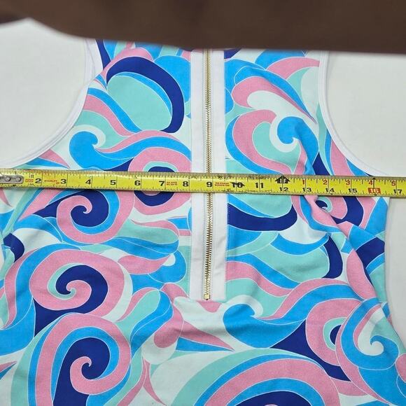 Boston Proper chic zip printed sleeveless dress size medium - Picture 3 of 8